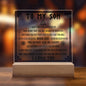 Son - Never Lose Acrylic Square Plaque