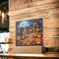 Halloween Home Square Acrylic Plaque