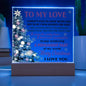 Wife - First Time Acrylic Square Plaque