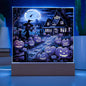 Halloween Home Square Acrylic Plaque