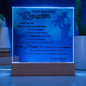 Daughter- Little Girl Acrylic Square Plaque