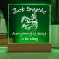 Just Breathe Acrylic Square Plaque