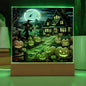 Halloween Home Square Acrylic Plaque