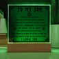 Son - Never Lose Acrylic Square Plaque