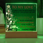 Wife - First Time Acrylic Square Plaque