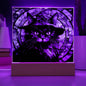 Halloween Black Cat Square Acrylic Plaque