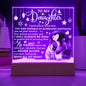 Daughter - Loving You Acrylic Square Plaque