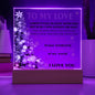 Wife - First Time Acrylic Square Plaque