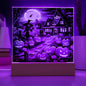 Halloween Home Square Acrylic Plaque