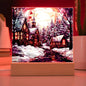 Stained Glass Christmas V2 | Acrylic Square Plaque