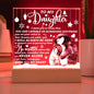 Daughter - Loving You Acrylic Square Plaque