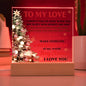 Wife - First Time Acrylic Square Plaque