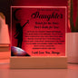 Daughter - Kind, Loving Square Acrylic Plaque