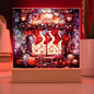 Stained Glass Christmas V1 - Acrylic Square Plaque