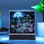 Halloween Home Square Acrylic Plaque