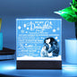 Daughter - Loving You Acrylic Square Plaque