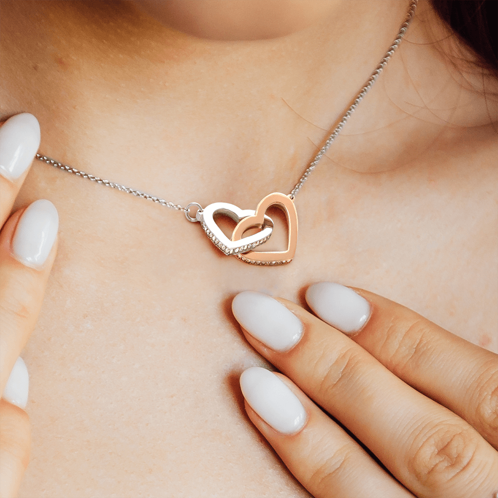 Mom-I'll Always Need You Interlocking Hearts Necklace
