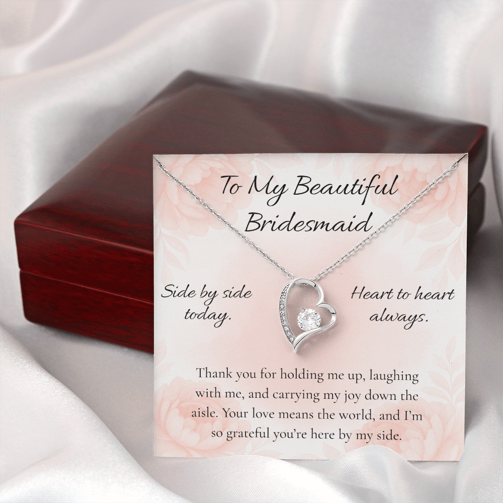 Bridesmaid — Side By Side Today Forever Love Necklace