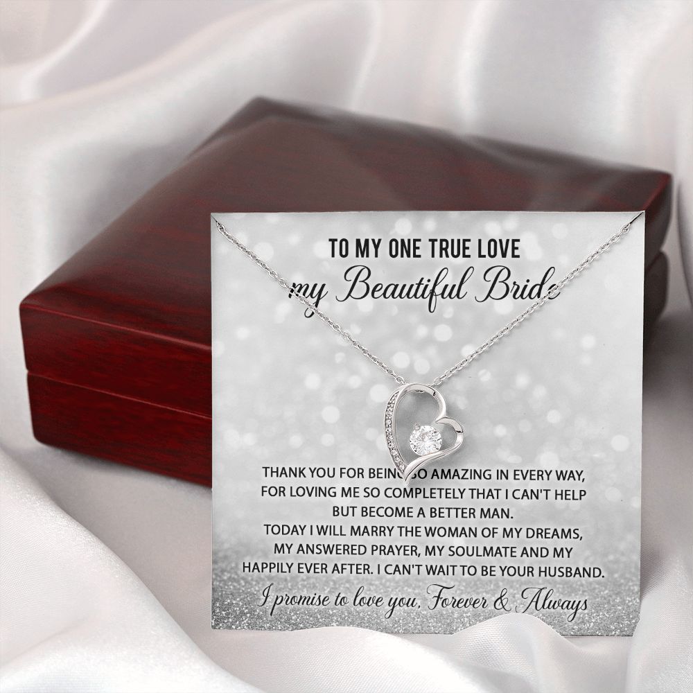 Bride-One True Love Forever Love Necklace