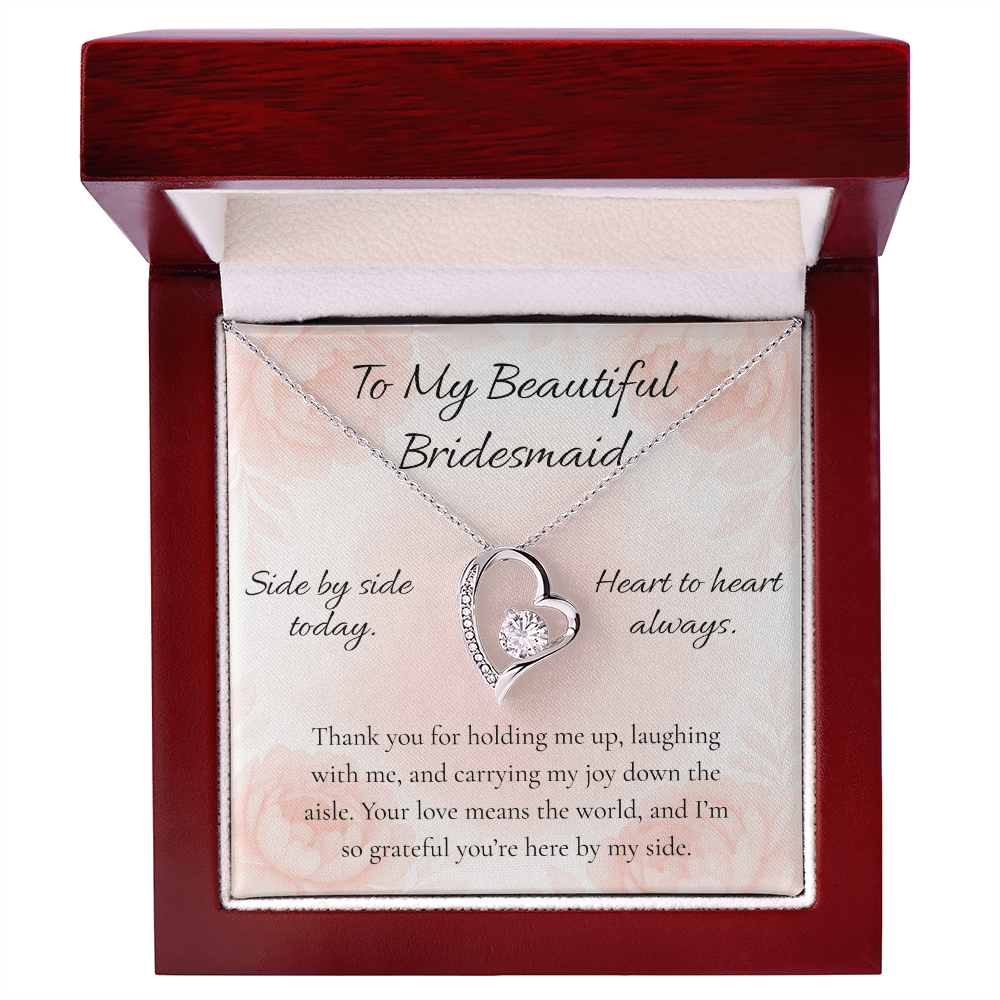 Bridesmaid — Side By Side Today Forever Love Necklace