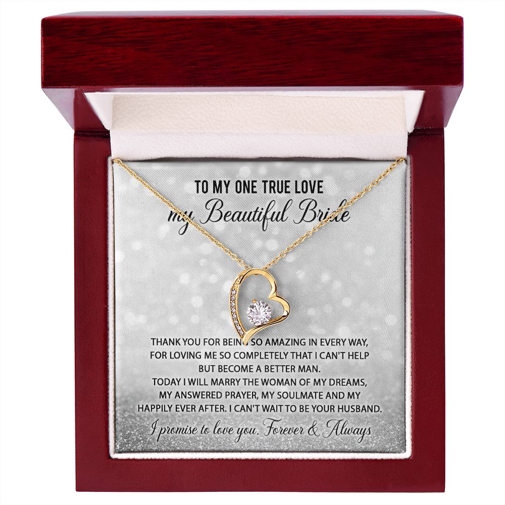 Bride-One True Love Forever Love Necklace