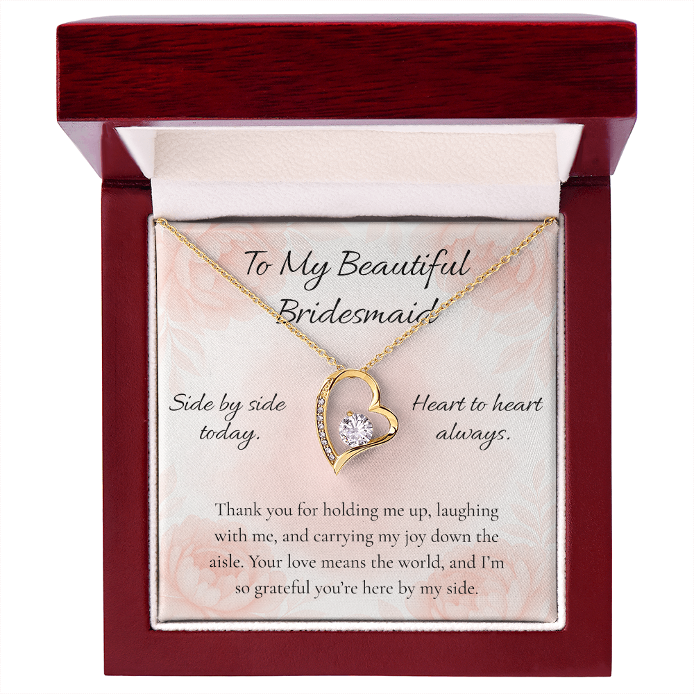 Bridesmaid — Side By Side Today Forever Love Necklace