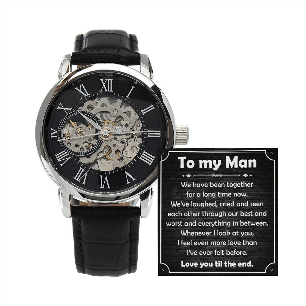 Husband-Been Together Openwork Watch