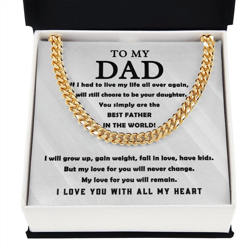 Dad-All My Heart Cuban Link Chain