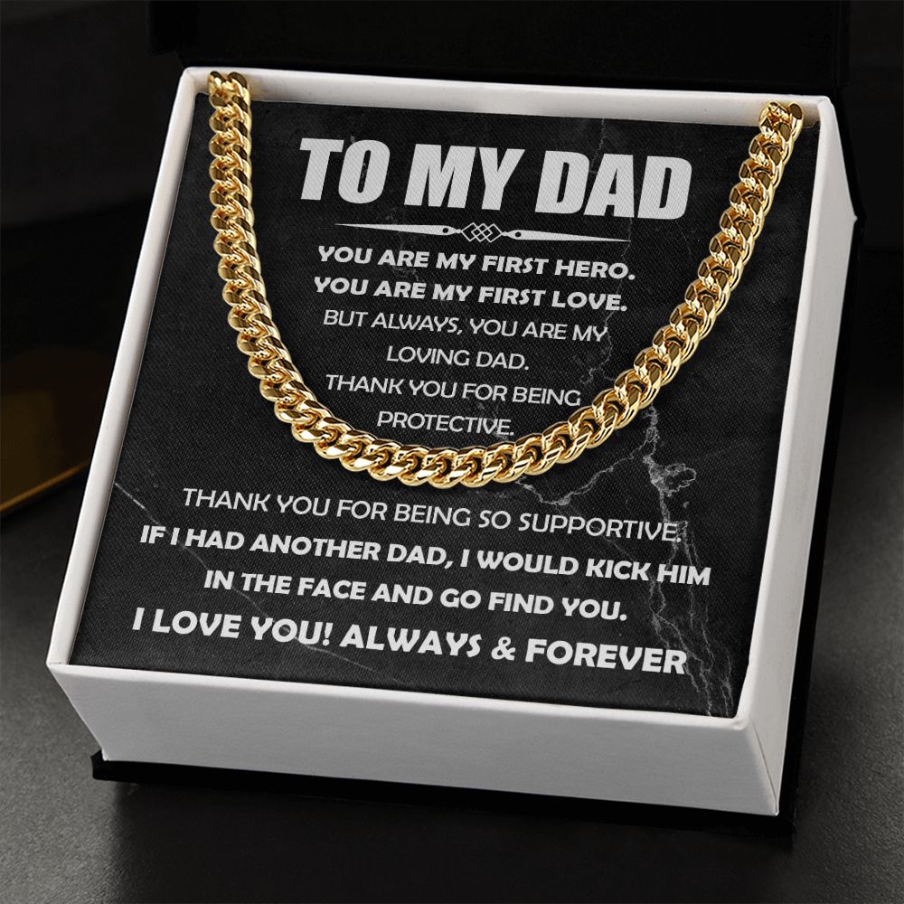 Dad-First Hero, First Love Cuban Link Chain