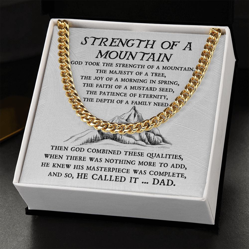 Dad-Strength Of A Mountain Cuban Link Chain