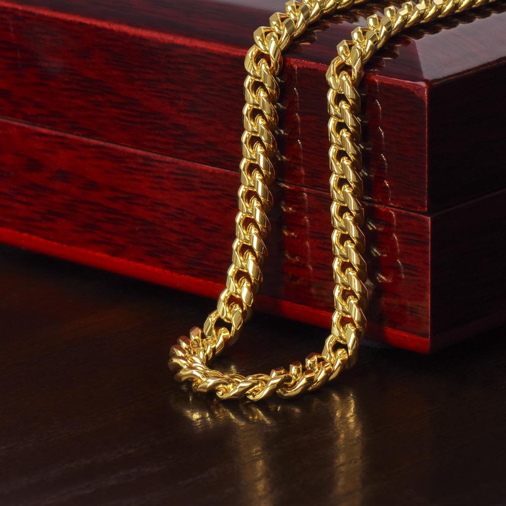 Dad-Hero Of My Childhood Cuban Link Chain