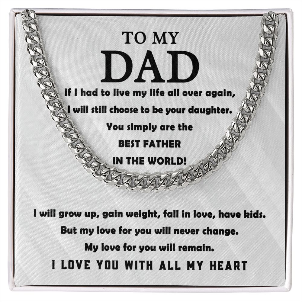 Dad-All My Heart Cuban Link Chain