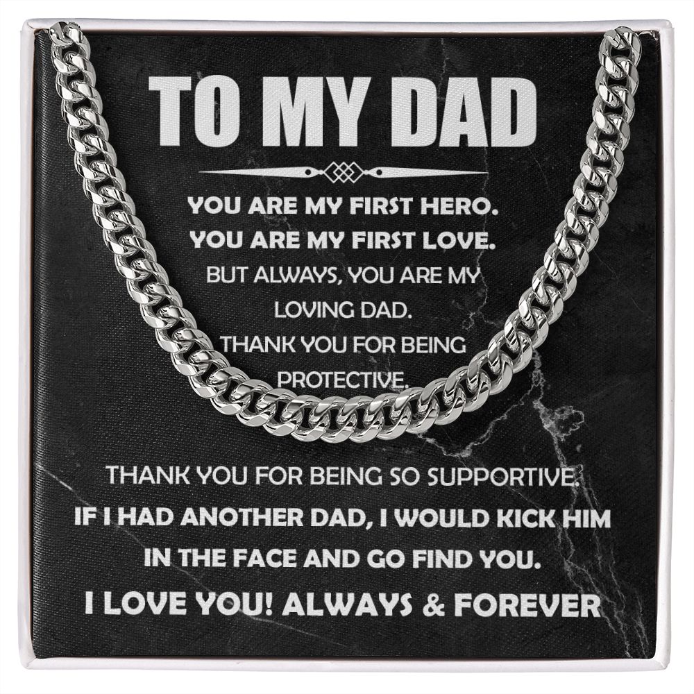 Dad-First Hero, First Love Cuban Link Chain