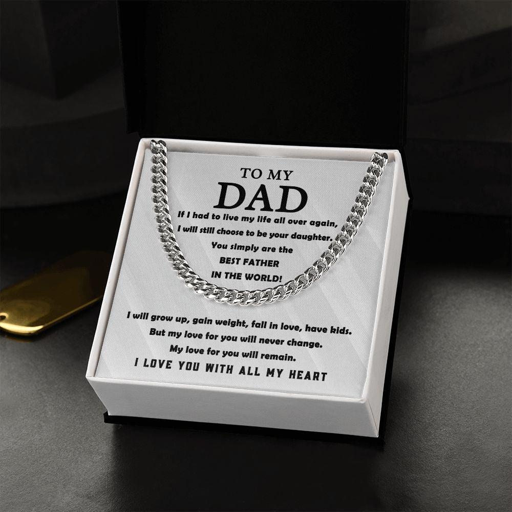 Dad-All My Heart Cuban Link Chain