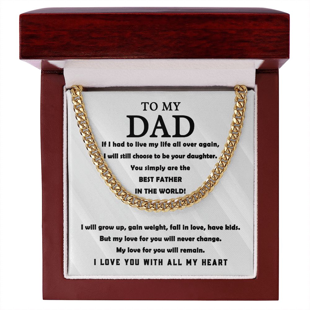 Dad-All My Heart Cuban Link Chain