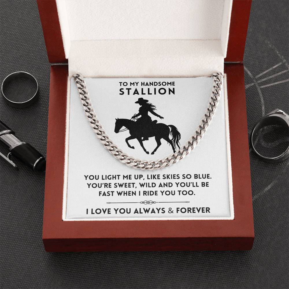 My Handsome Stallion - Men's Cuban Necklace