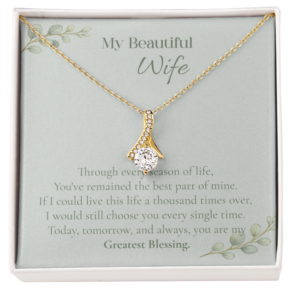 Wife — My Greatest Blessing Alluring Beauty Necklace