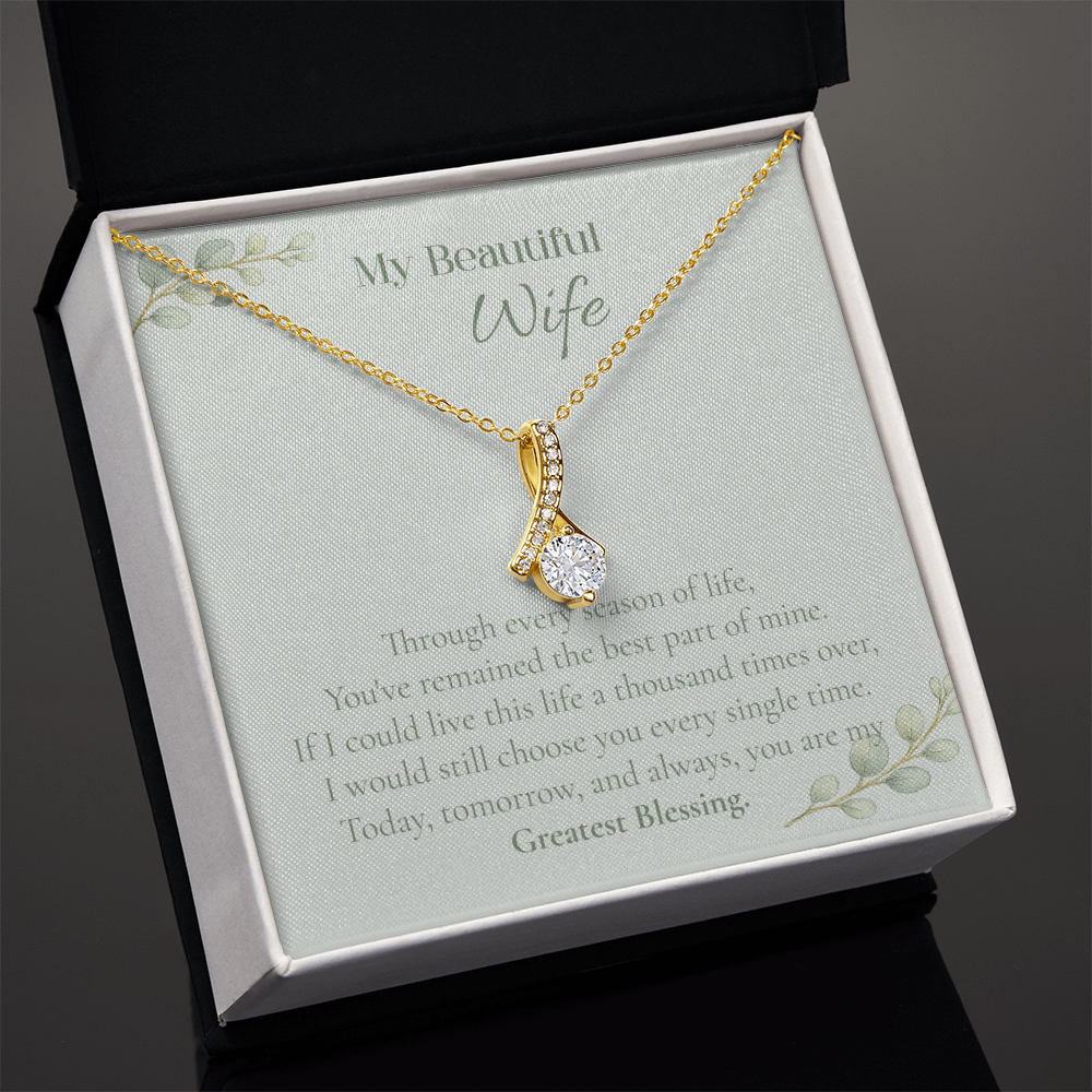 Wife — My Greatest Blessing Alluring Beauty Necklace