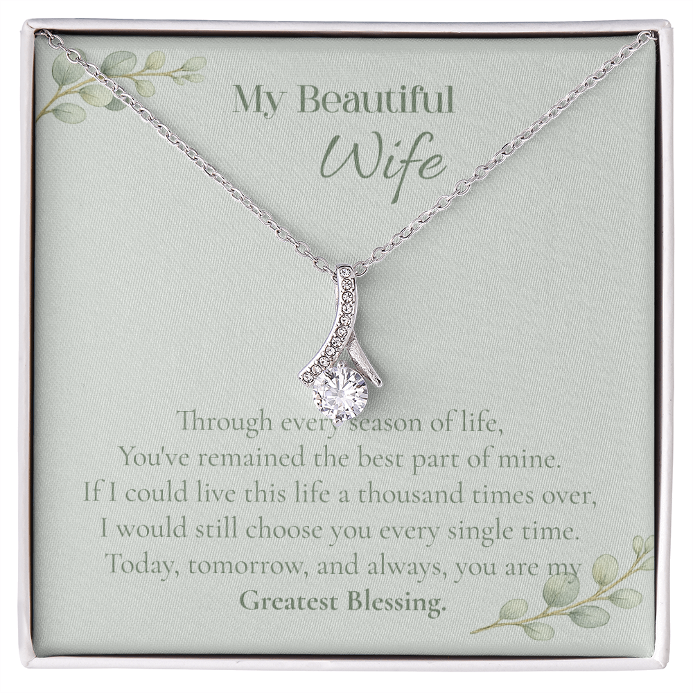 Wife — My Greatest Blessing Alluring Beauty Necklace