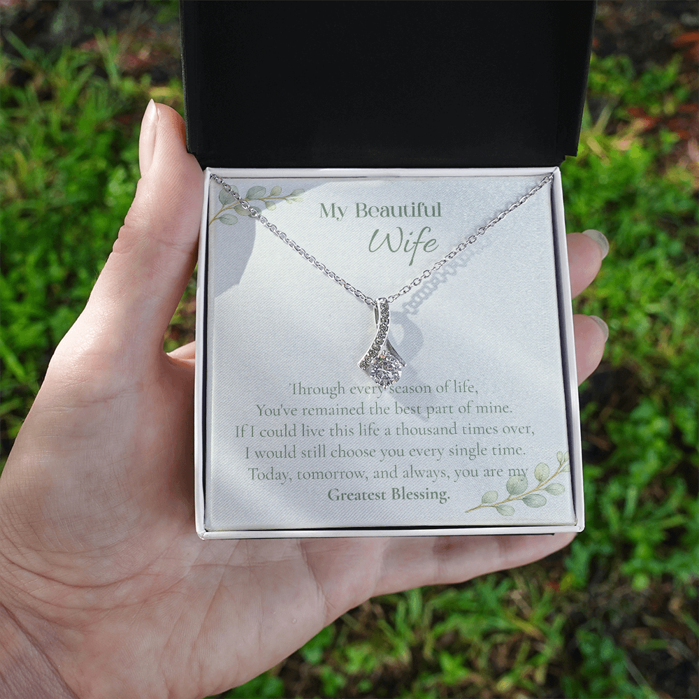 Wife — My Greatest Blessing Alluring Beauty Necklace