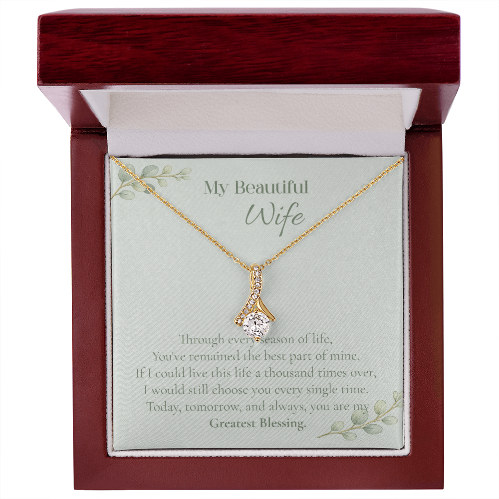 Wife — My Greatest Blessing Alluring Beauty Necklace