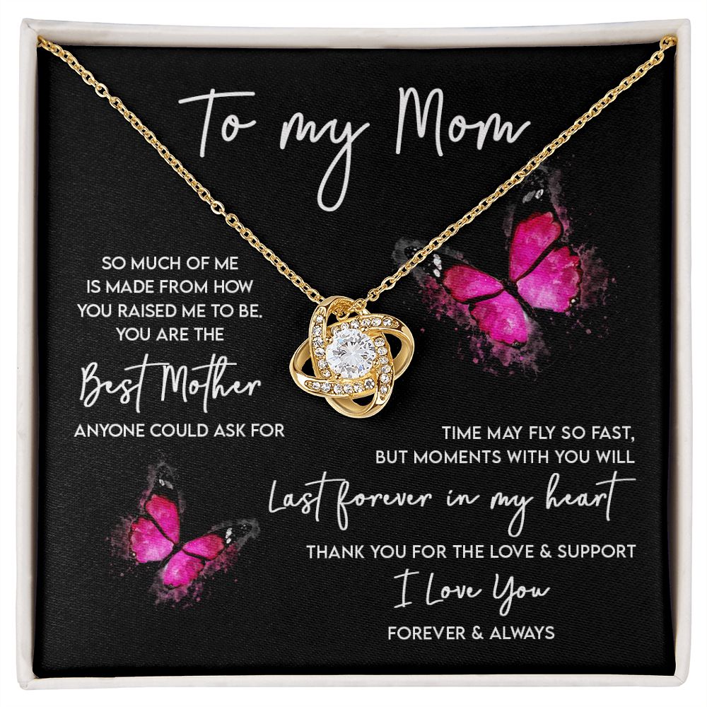 Mom-Forever In My Heart Love Knot Necklace