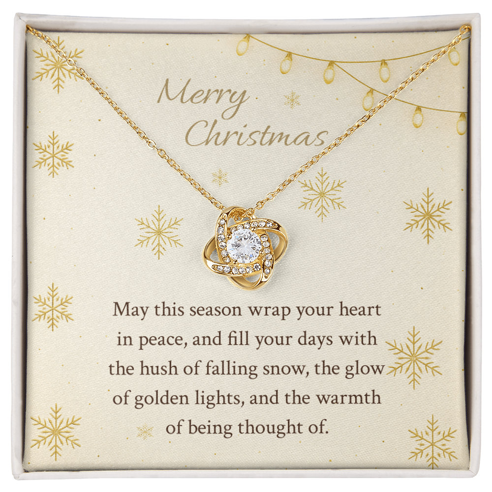 For Her - Golden Glow Love Knot Necklace