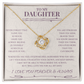 Daughter — Straighten Your Crown Love Knot Necklace