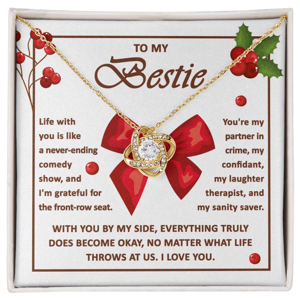 Best Friend - Life With You Love Knot Necklace