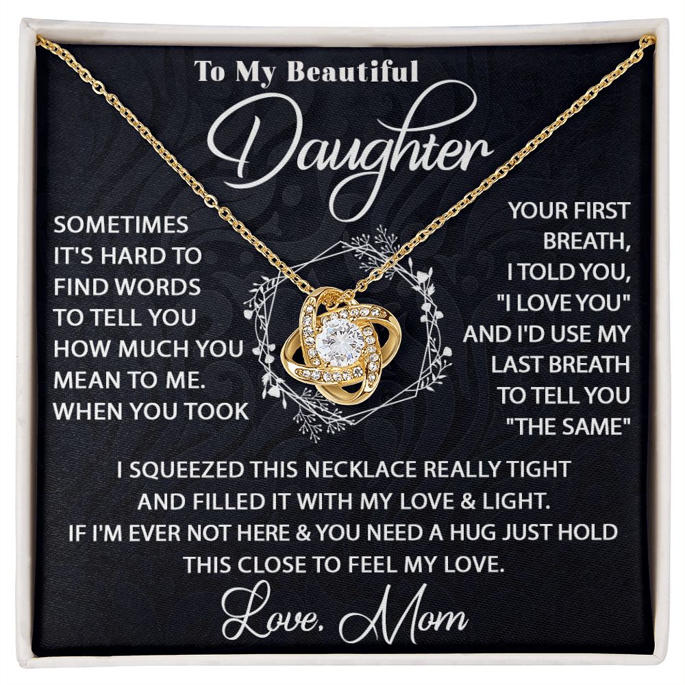 Daughter-My Beautiful Daughter Love Knot Necklace