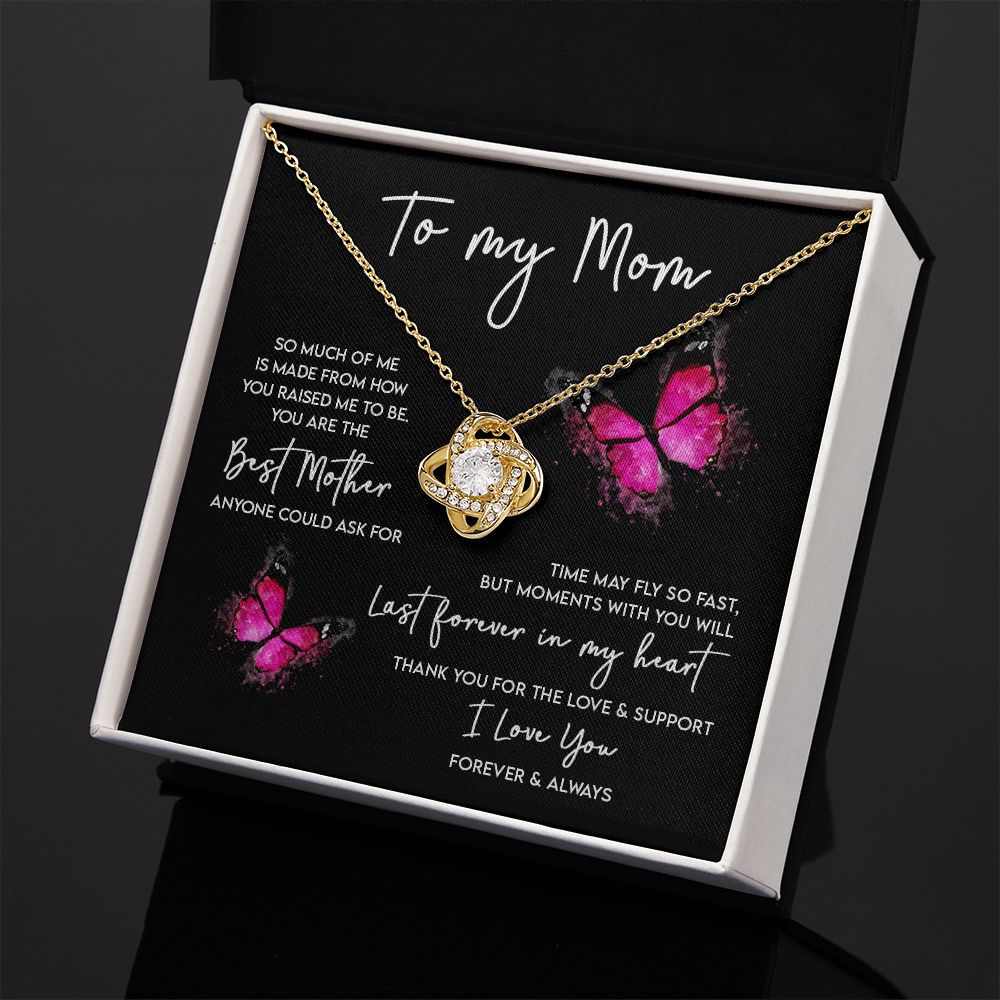 Mom-Forever In My Heart Love Knot Necklace