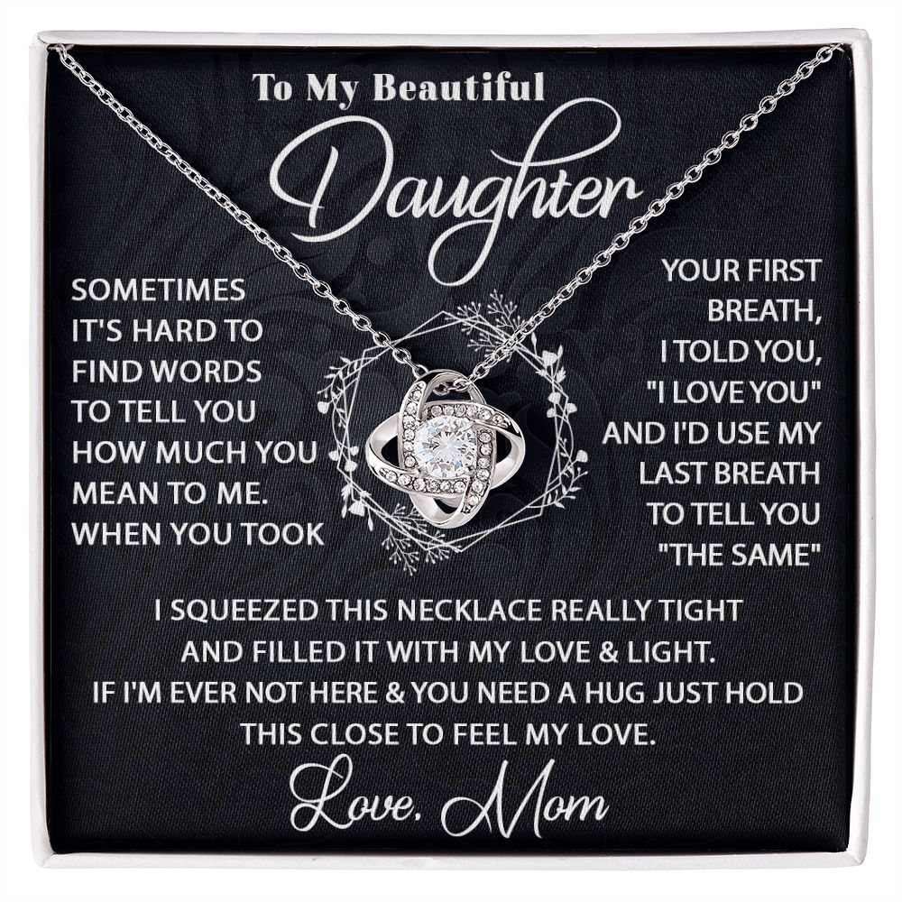 Daughter-My Beautiful Daughter Love Knot Necklace