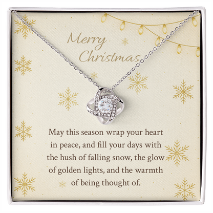 For Her - Golden Glow Love Knot Necklace