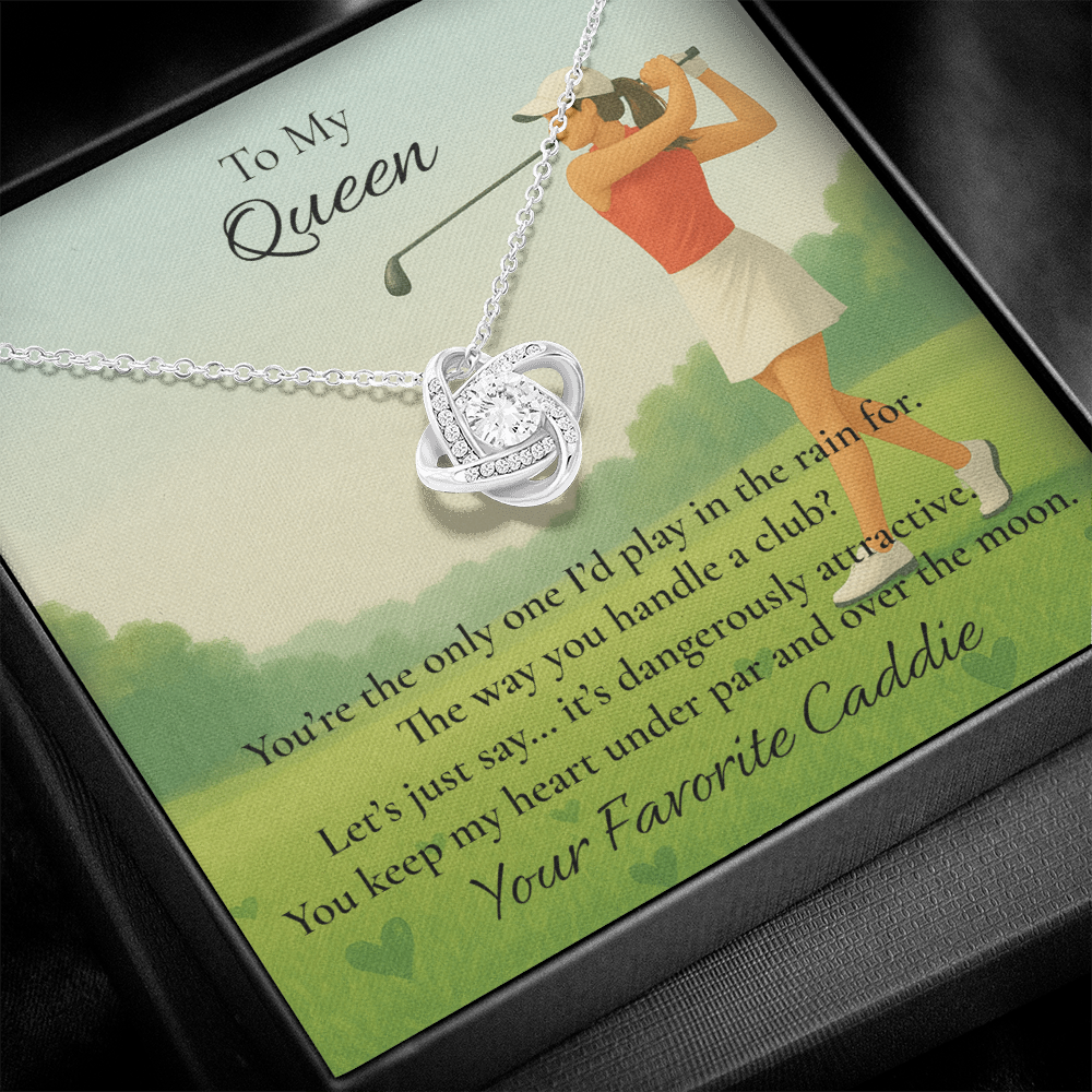 Wife — Heart Under Par Love Knot Necklace